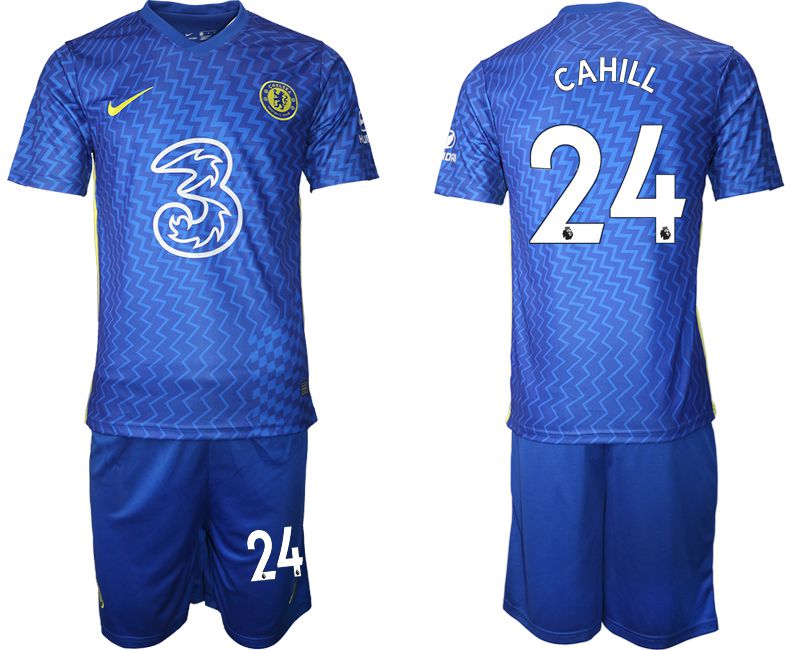 Men 2021-2022 Club Chelsea FC home blue #24 Nike Soccer Jersey